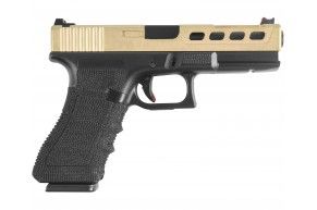 Страйкбольный пистолет Double Bell G17 Zev (750, Gold Slide, Gas, 6 мм)