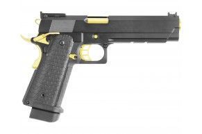 Страйкбольный пистолет Double Bell Hi-Capa 5.1 (795, черный, золотой, Gas, 6 мм)