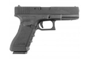 Страйкбольный пистолет KJW Glock 18 комплект Hunter №1 подарочный (Глок, 10 баллончиков, магазин, оперативная кобура, 250 шаров)