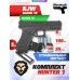 Страйкбольный пистолет KJW Glock 18 комплект Hunter №1 подарочный (Глок, 10 баллончиков, магазин, оперативная кобура, 250 шаров)