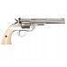 Пневматический револьвер ASG Schofield 6 Silver & Ivory Grip 4.5 мм (пулевой, S&W)
