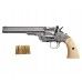 Пневматический револьвер ASG Schofield 6 Silver & Ivory Grip 4.5 мм (пулевой, S&W)