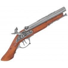 Макет пистолета капсюльного Denix D7/1319 (XVIII век, пиратский, двуствольный)