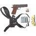 Пневматический пистолет Borner 1911 4.5 мм комплект Hunter №1 (Colt, кобура, шарики, баллончики, очки, мишени, Blowback)