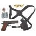 Пневматический пистолет Borner 1911 4.5 мм комплект Hunter №1 (Colt, кобура, шарики, баллончики, очки, мишени, Blowback)