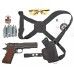 Пневматический пистолет Borner 1911 4.5 мм комплект Hunter №1 (Colt, кобура, шарики, баллончики, очки, мишени, Blowback)