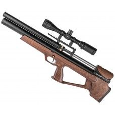 Пневматическая винтовка Alfa Dobermann Буллпап 6.35 мм (450 мм, дерево, редуктор, полигональные нарезы, передний взвод)