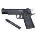 Пистолет пневматический Stalker S1911G 4.5 мм комплект Hunter подарочный №3 (Colt 1911, 10 баллонов, 500 шаров, очки, 50 мишеней, кобура)
