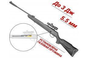 Пневматическая винтовка Hatsan 125 5.5 мм (пластик, газовая пружина)