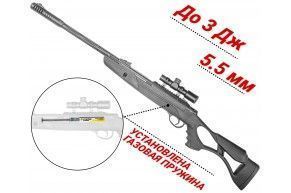 Пневматическая винтовка Hatsan AirTact ED 5.5 мм (пластик, ортопедический приклад, газовая пружина)