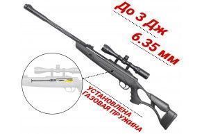 Пневматическая винтовка Hatsan AirTact ED 6.35 мм (пластик, ортопедический приклад, газовая пружина)