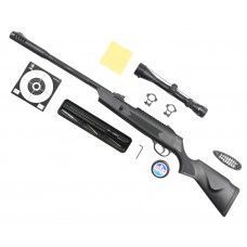 Пневматическая винтовка Hatsan Alpha 4.5 мм комплект Hunter №3 подарочный (прицел, кольца, набор для чистки, мишени, пули)