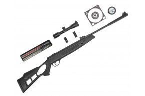 Пневматическая винтовка Hatsan Striker Edge 4.5 мм комплект Hunter №3 подарочный (прицел, кольца, набор для чистки, мишени, пули)