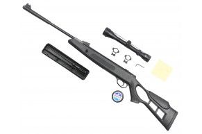 Пневматическая винтовка Hatsan Striker Edge 4.5 мм комплект Hunter №3 подарочный (прицел, кольца, набор для чистки, мишени, пули)