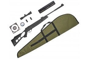 Пневматическая винтовка Hatsan Striker Edge 4.5 мм подарочный набор Hunter №4 (прицел, кольца, чехол, набор для чистки, мишени, пули)