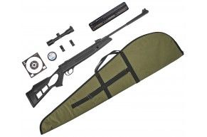 Пневматическая винтовка Hatsan Striker Edge 4.5 мм подарочный набор Hunter №4 (прицел, кольца, чехол, набор для чистки, мишени, пули)
