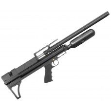 Пневматическая винтовка Alfa Dobermann Буллпап 5.5 мм (550 мм, прямоток, стандарт, модератор 29 мм, колба, передний взвод)