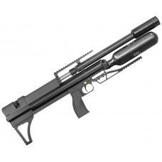 Пневматическая винтовка Alfa Dobermann Буллпап 6.35 мм (450 мм, прямоток, полигонал, под полнотел, модератор 44 мм, колба, передний взвод)