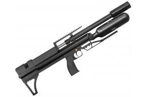 Пневматическая винтовка Alfa Dobermann Буллпап 6.35 мм (450 мм, редуктор, полигонал, модератор 44 мм, колба, передний взвод)