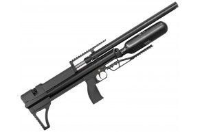 Пневматическая винтовка Alfa Dobermann Буллпап 6.35 мм (550 мм, редуктор, полигонал, модератор 29 мм, колба, передний взвод)