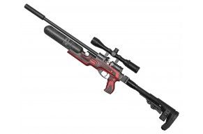 Пневматическая винтовка Ataman MB20 B 625 L9 6.35 мм (прямоток, полнотел, колба, красный ламинат)