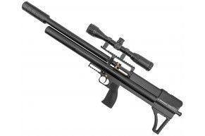 Пневматическая винтовка Alfa Dobermann БуллПап 6.35 мм (600 мм, прямоток, под полнотел, модератор 44 мм, передний взвод)