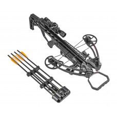 Арбалет блочный Man Kung XB65 BK (черный, кивер, 4 стрелы, прицел, крепеж, воск, натяжитель)