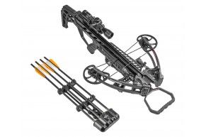 Арбалет блочный Man Kung XB65 BK (черный, кивер, 4 стрелы, прицел, крепеж, воск, натяжитель)