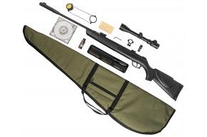 Пневматическая винтовка Kral Vega V-01 6.35 мм комплект Hunter №4 подарочный (прицел, кольца, чехол, набор для чистки, мишени, пули)