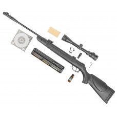 Пневматическая винтовка Kral Vega V-01 5.5 мм комплект Hunter №3 подарочный (прицел, кольца, набор для чистки, мишени, пули)