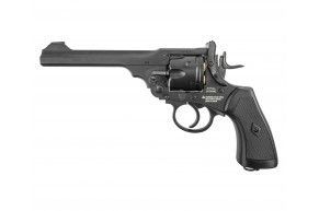 Пневматический револьвер Borner WS 4.5 мм (Webley Scott, black, BB)