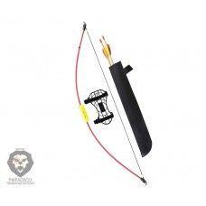 Лук детский классический красный 4,5кг, 93см (колчан, 2 стрелы, крага, мишень)