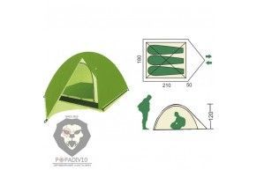 Палатка туристическая Remington 3-местная (210+50)*180*120, шт