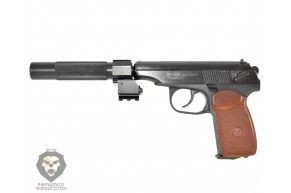 Пневматический пистолет Baikal МР 654К ГЛ (Глушитель ЛЦУ)