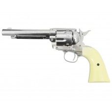 Пневматический револьвер Umarex Colt SAA 45 nickel finish (пулевой)