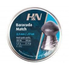 Пули пневматические H&N Baracuda Match 5.5 мм (200 шт, 1.37 г)