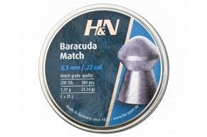 Пули пневматические H&N Baracuda Match 5.5 мм (200 шт, 1.37 г)