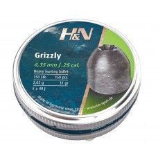 Пули пневматические H&N Grizzly 6.35 мм (150 шт, 2.02 г)
