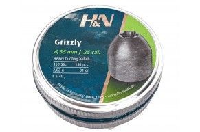 Пули пневматические H&N Grizzly 6.35 мм (150 шт, 2.02 г)