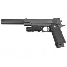 Страйкбольный пистолет Stalker SA5.1S Colt 1911 (ЛЦУ, глушитель)