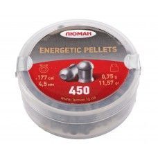 Пули пневматические Люман Energetic Pellets 4.5 мм (450 шт, 0.75 грамм)