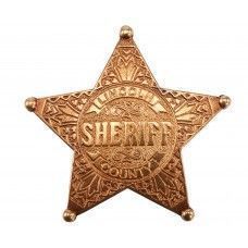 Значок шерифа Denix D7/104 (латунь, пятиконечная звезда)
