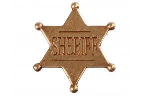 Значок шерифа Denix D7/106 (латунь, шестиконечная звезда, 45 мм)