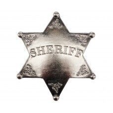 Значок шерифа Denix D7/101 (шестиконечная звезда, металл, 7.5 см)