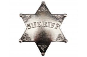 Значок шерифа Denix D7/101 (шестиконечная звезда, металл, 7.5 см)