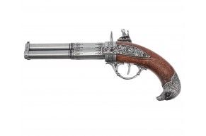 Макет пистолета Denix D7/1306 кремневый трехдульный (ММГ, Франция, 18 век) 