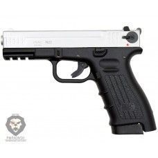 Охолощенный пистолет Глок К 17 СО Курс-С (Glock 17, матовый хром)