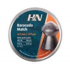 Пули пневматические H&N Baracuda Match 4.5 мм (400 шт, 0.69 г)