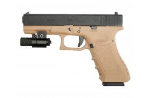 Страйкбольный пистолет WE Glock 17 Gen 3 (6 мм, GBB, Gas, Tan)