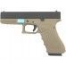 Страйкбольный пистолет WE Glock 17 Gen 4 (6 мм, GBB, Tan, сменные накладки)